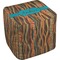 Tribal Ribbons Cube Poof Ottoman (Top)