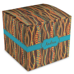 Tribal Ribbons Cube Favor Gift Boxes (Personalized)