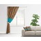Tribal Ribbons Curtain With Window and Rod - in Room Matching Pillow