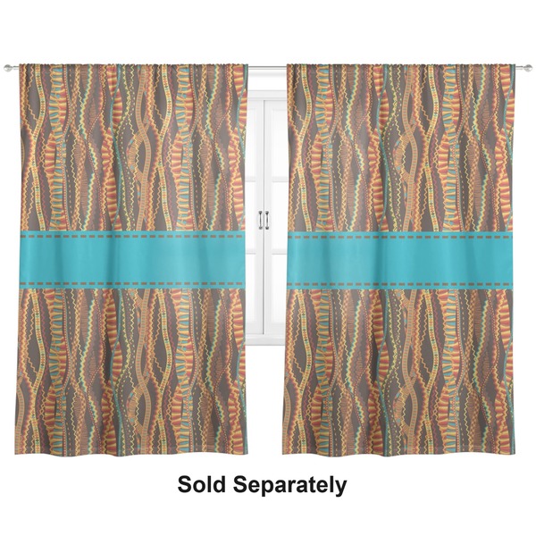 Custom Tribal Ribbons Curtain Panel - Custom Size