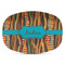Tribal Ribbons Plastic Platter - Microwave & Oven Safe Composite Polymer (Personalized)
