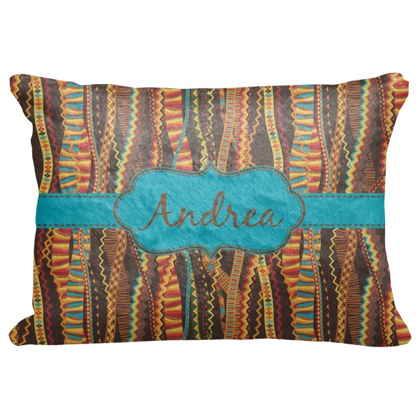 Custom Tribal Ribbons Decorative Baby Pillowcase - 16"x12" (Personalized)