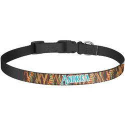 Tribal Ribbons Dog Collar - Large (Personalized)