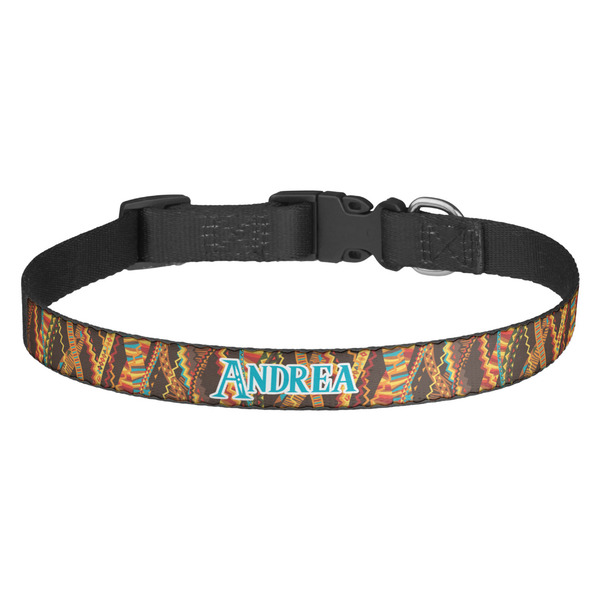 Custom Tribal Ribbons Dog Collar - Medium (Personalized)