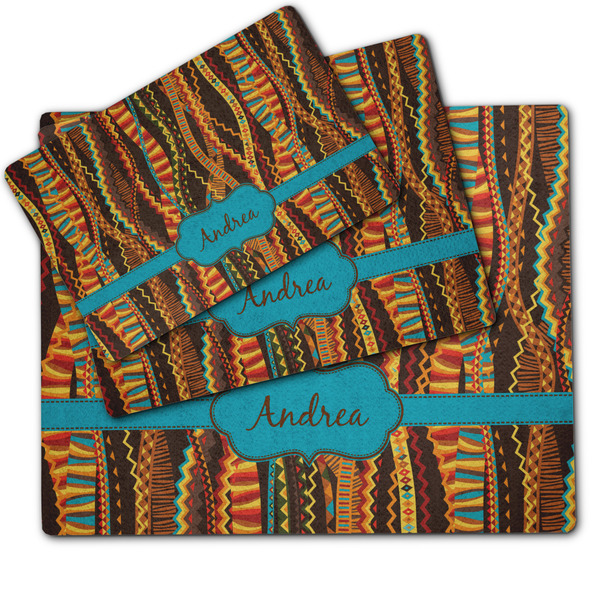 Tribal Ribbons Dog Food Mat - MAIN (sm, med, lrg)