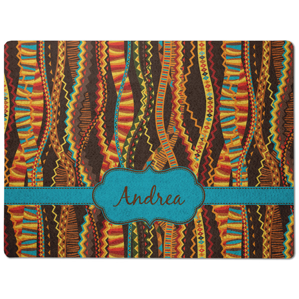 Tribal Ribbons Dog Food Mat - Medium without bowls