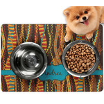 Tribal Ribbons Dog Food Mat - Small w/ Name or Text