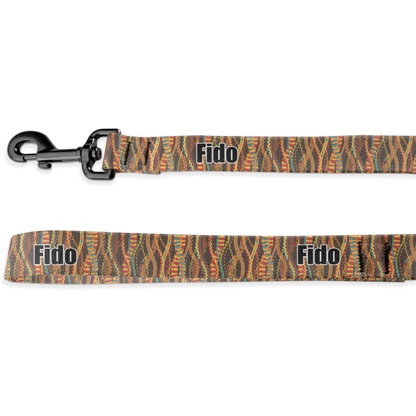 Custom Tribal Ribbons Dog Leash - 6 ft (Personalized)