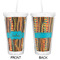 Tribal Ribbons Double Wall Tumbler with Straw - Approval