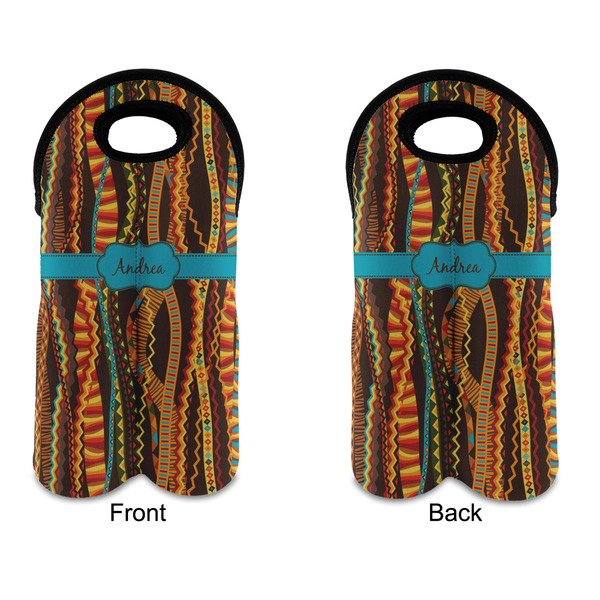 Tribal Ribbons Double Wine Tote - APPROVAL (new)