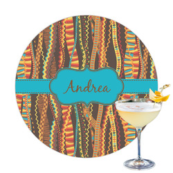 Tribal Ribbons Printed Drink Topper (Personalized)