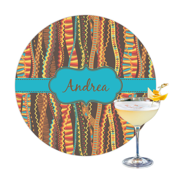Custom Tribal Ribbons Printed Drink Topper (Personalized)