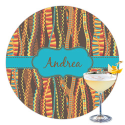 Tribal Ribbons Printed Drink Topper - 3.5" (Personalized)