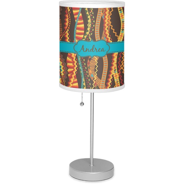 Custom Tribal Ribbons Lamp with Drum Shade (Personalized)
