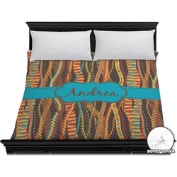 Tribal Ribbons Duvet Cover - King (Personalized)
