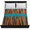 Tribal Ribbons Duvet Cover - Queen - On Bed - No Prop