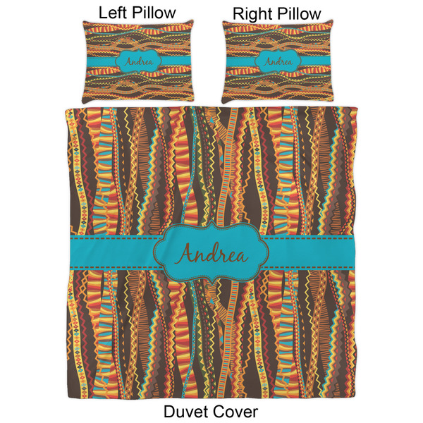 Tribal Ribbons Duvet Cover Set - Queen - Approval