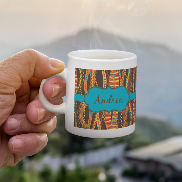 Custom Tribal Ribbons Single Shot Espresso Cup - Single (Personalized)
