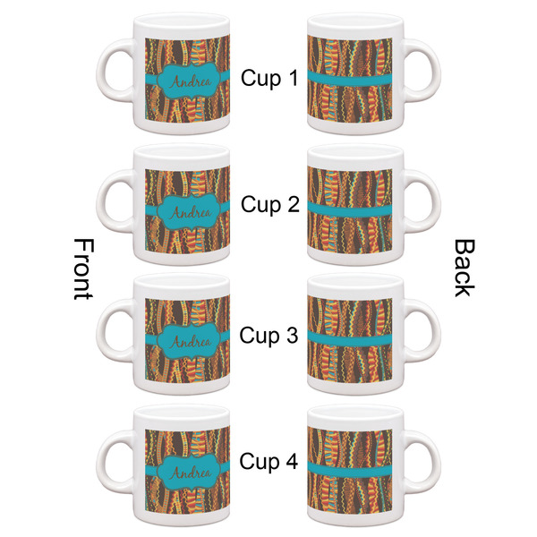 Tribal Ribbons Espresso Cup Set of 4 - Apvl