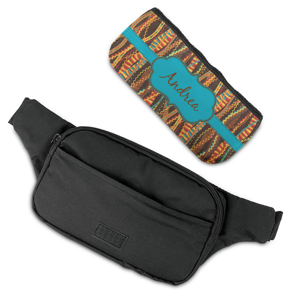 Tribal Ribbons Fanny Packs - FLAT (flap off)