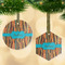 Tribal Ribbons Frosted Glass Ornament - MAIN PARENT