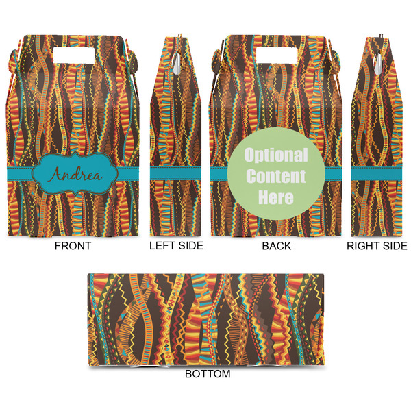 Tribal Ribbons Gable Favor Box - Approval