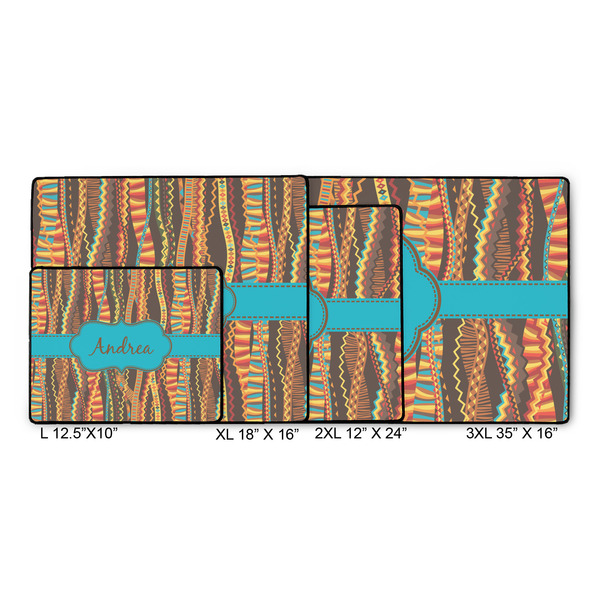 Tribal Ribbons Gaming Mats - SIZE CHART