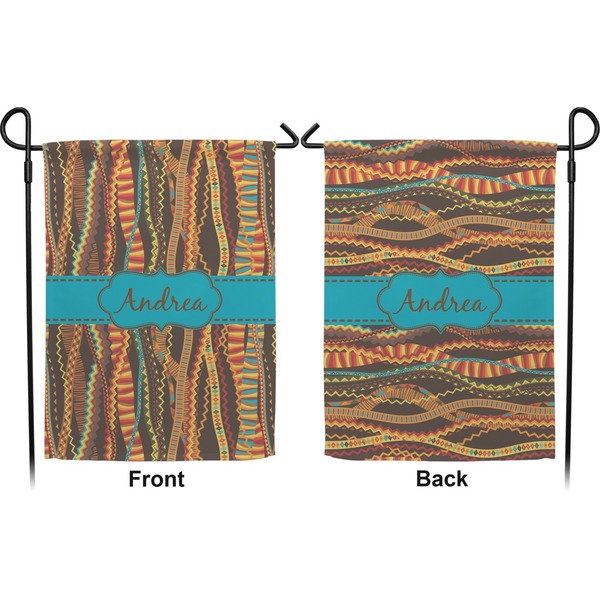 Tribal Ribbons Garden Flag - Double Sided Front and Back