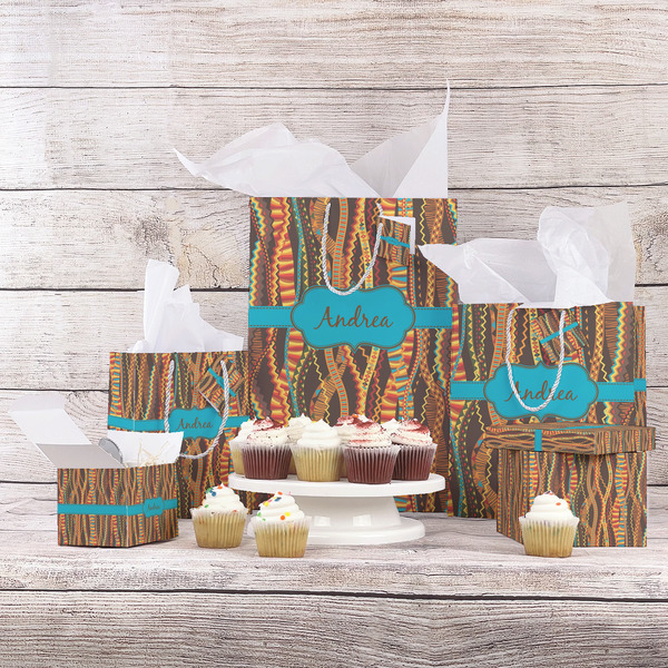 Tribal Ribbons Gift Bags - In Context