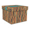 Tribal Ribbons Gift Boxes with Lid - Canvas Wrapped - Large - Front/Main