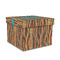 Tribal Ribbons Gift Box with Lid - Canvas Wrapped - Medium (Personalized)