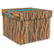 Tribal Ribbons Gift Boxes with Lid - Canvas Wrapped - XX-Large - Front/Main