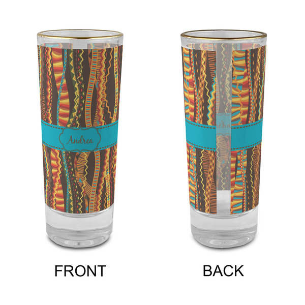 Tribal Ribbons Glass Shot Glass - 2 oz - Single - APPROVAL