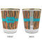 Tribal Ribbons Glass Shot Glass - with gold rim - APPROVAL