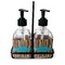 Tribal Ribbons Glass Soap & Lotion Bottle Set (Personalized)