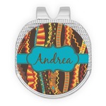 Tribal Ribbons Golf Ball Marker - Hat Clip - Silver