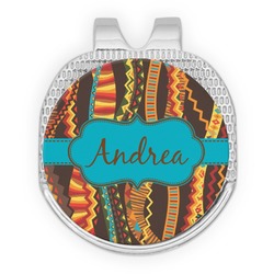 Tribal Ribbons Golf Ball Marker - Hat Clip - Silver