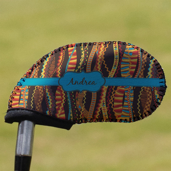 Custom Tribal Ribbons Golf Club Iron Cover (Personalized)