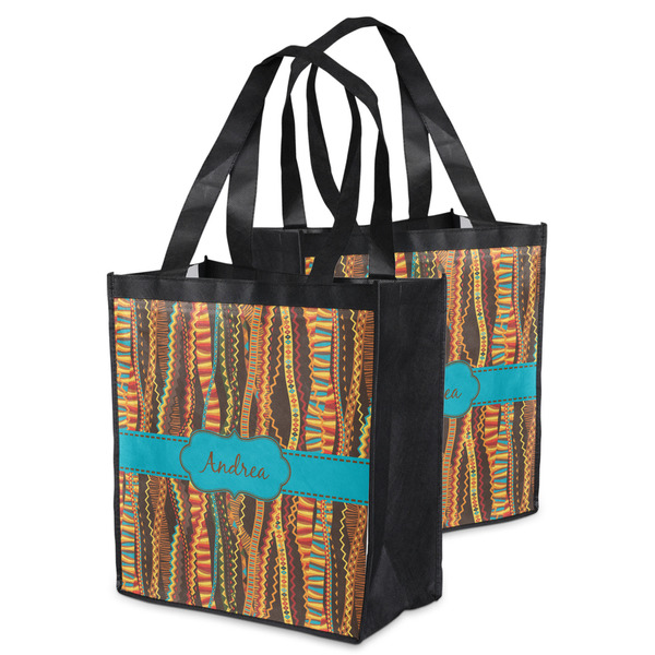 Tribal Ribbons Grocery Bag - MAIN