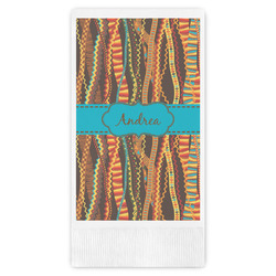 Tribal Ribbons Guest Napkins - Full Color - Embossed Edge (Personalized)