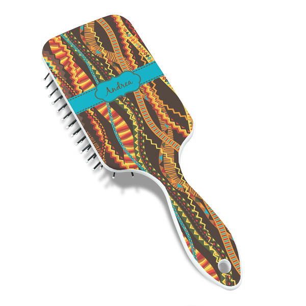 Tribal Ribbons Hair Brush - Angle View