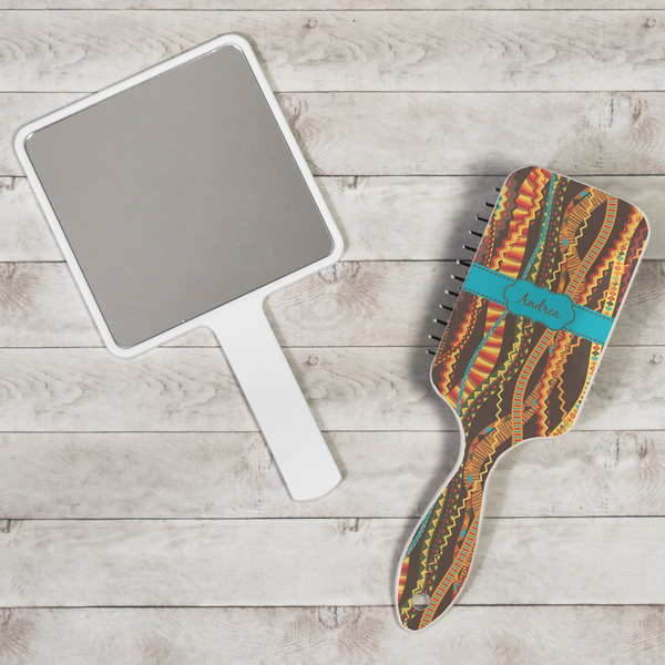 Tribal Ribbons Hair Brush - In Context