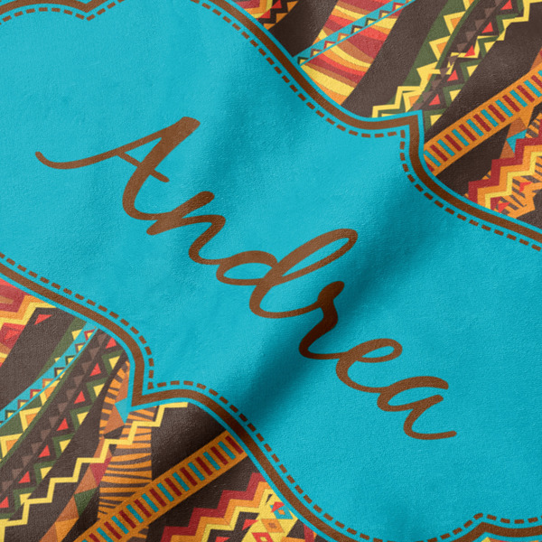 Tribal Ribbons Hooded Baby Towel- Detail Close Up