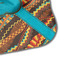Tribal Ribbons Hooded Baby Towel- Detail Corner
