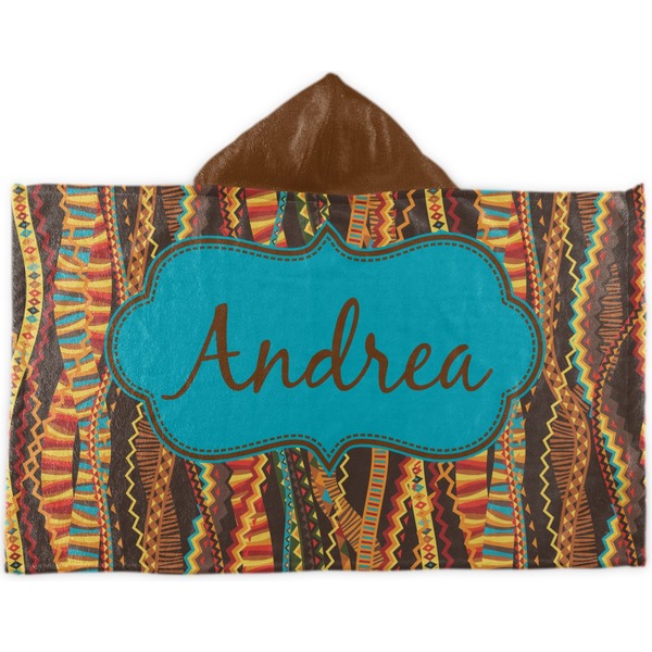 Custom Tribal Ribbons Kids Hooded Towel (Personalized)