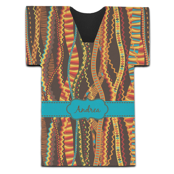 Tribal Ribbons Jersey Bottle Cooler - Set of 4 - FRONT (flat)