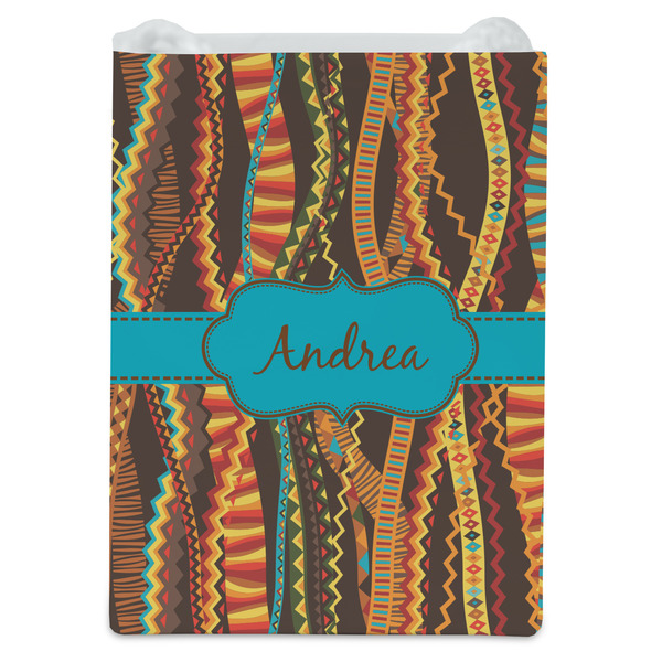 Tribal Ribbons Jewelry Gift Bag - Matte - Front
