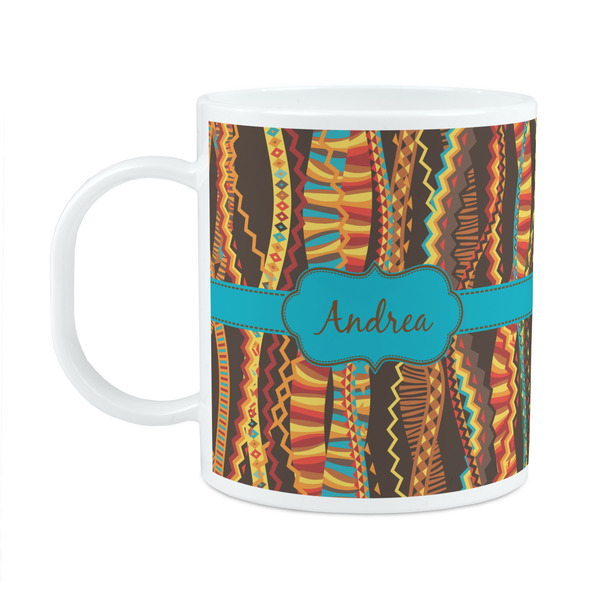 Custom Tribal Ribbons Plastic Kids Mug (Personalized)