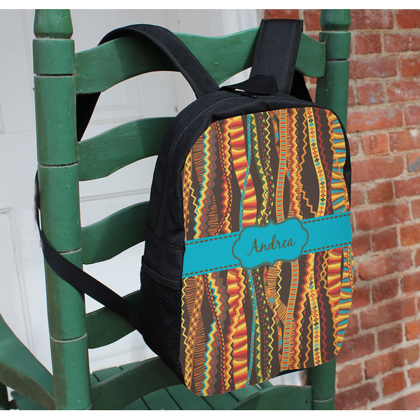 Tribal Ribbons Kids Backpack - In Context