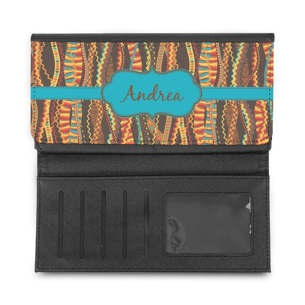 Tribal Ribbons Ladies Wallet - Half Way Open